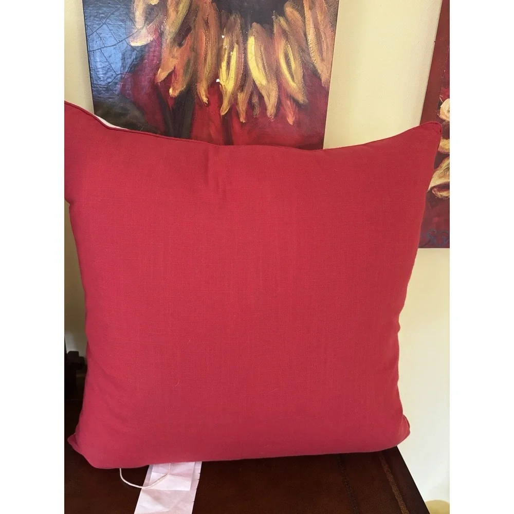 Santa Golden Retriever Christmas Duck Feather Fill Pillow by Santa's Workshop